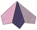 12 Pack Of Womens/Ladies 100% Cotton Dyed Handkerchiefs With A Satin Border, Assorted Colours