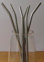 4 Metal Drinking Straw Stainless Steel Reusable Straws Stylish ref.112.z89