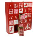 Wooden Red & White Advent Calendar