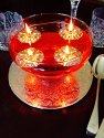Clever & Unique Magical Floating Water Candles, 50 Reusable Silver Floats & 50 Long Burning Wicks fuelled by vegetable oil. Wedding Table Centrepiece